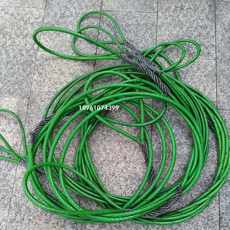 插编涂塑钢丝绳索具-压制涂塑钢丝绳